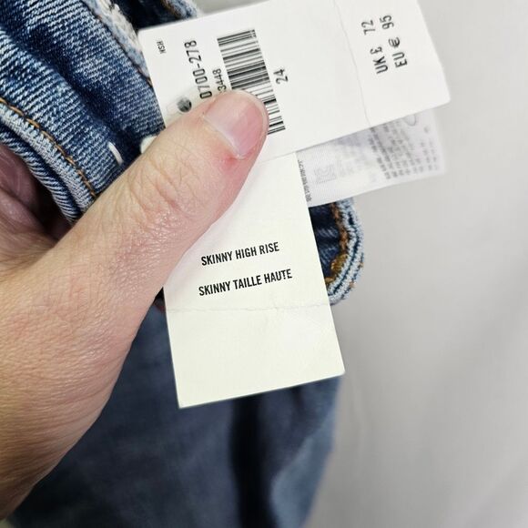 Abercrombie & Fitch The Skinny High Rise Curve Love Jeans Size 24/00 - Picture 9 of 14